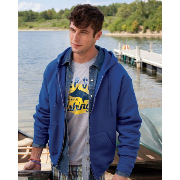 Unisex Super Sweats NuBlend® Full-Zip Hooded Sweatshirt Thumbnail