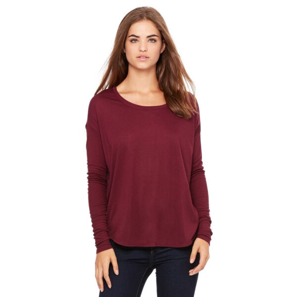 Women’s Flowy 2x1 Ribbed Long Sleeve Tee Thumbnail
